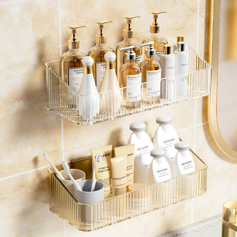 Wall-Mounted Cosmetic Storage Rack