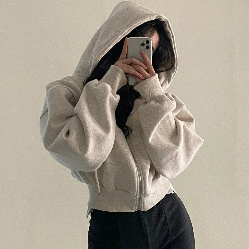 Women fashion long sleeve hoodie