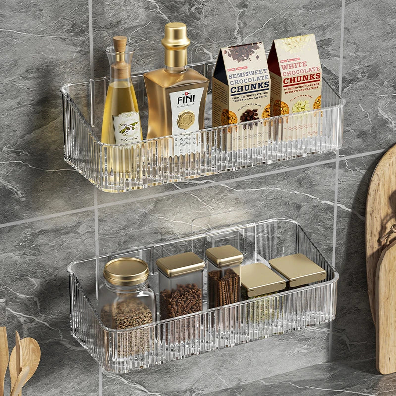 Wall-Mounted Cosmetic Storage Rack